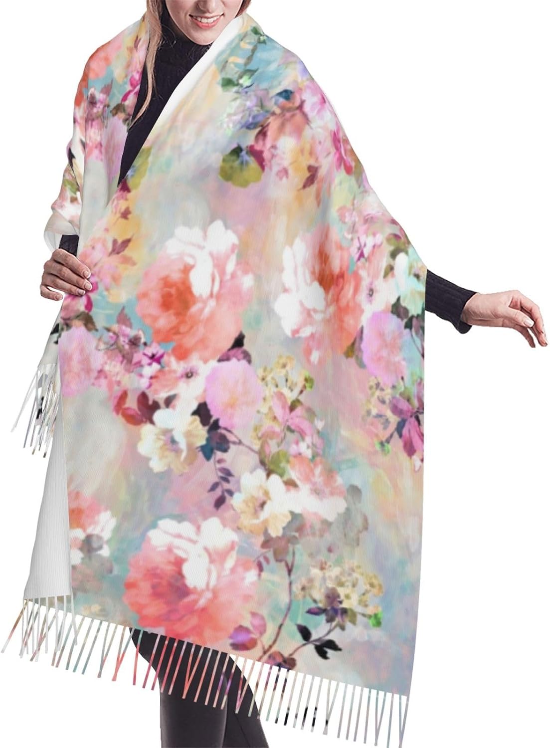 Potato Women's Scarf Pashmina Shawl Wrap for Evening Dress Wedding Bridal Winter Warm Large Scarves