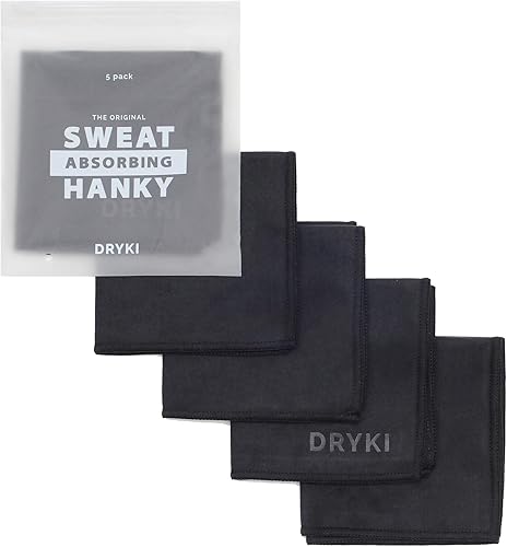 DRYKI Pañuelos absorbentes del sudor Los pañuelos deportivos originales de microfibra para absorber el sudor de las manos, la cara y el cuerpo