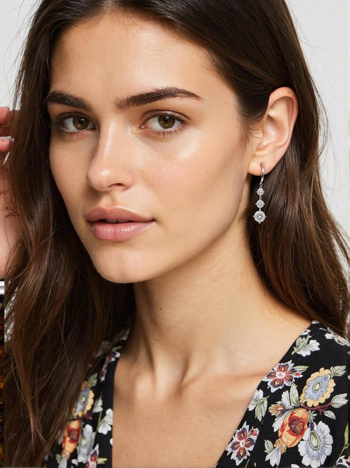 SBLING Cubic Zirconia Drop Earrings Wedding Earrings for Brides Bridesmaids, Bridal Dangle Earrings, Crystal Drop earrings for Women Jewelry Gifts - Image 5