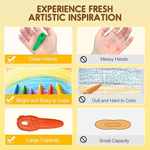 Miniatura 5 de Crayones clave para niños pequeños, 24 colores lavables Jumbo Crayons con 108 libros para colorear gratis en PDF, crayones grandes para niños de 1 a