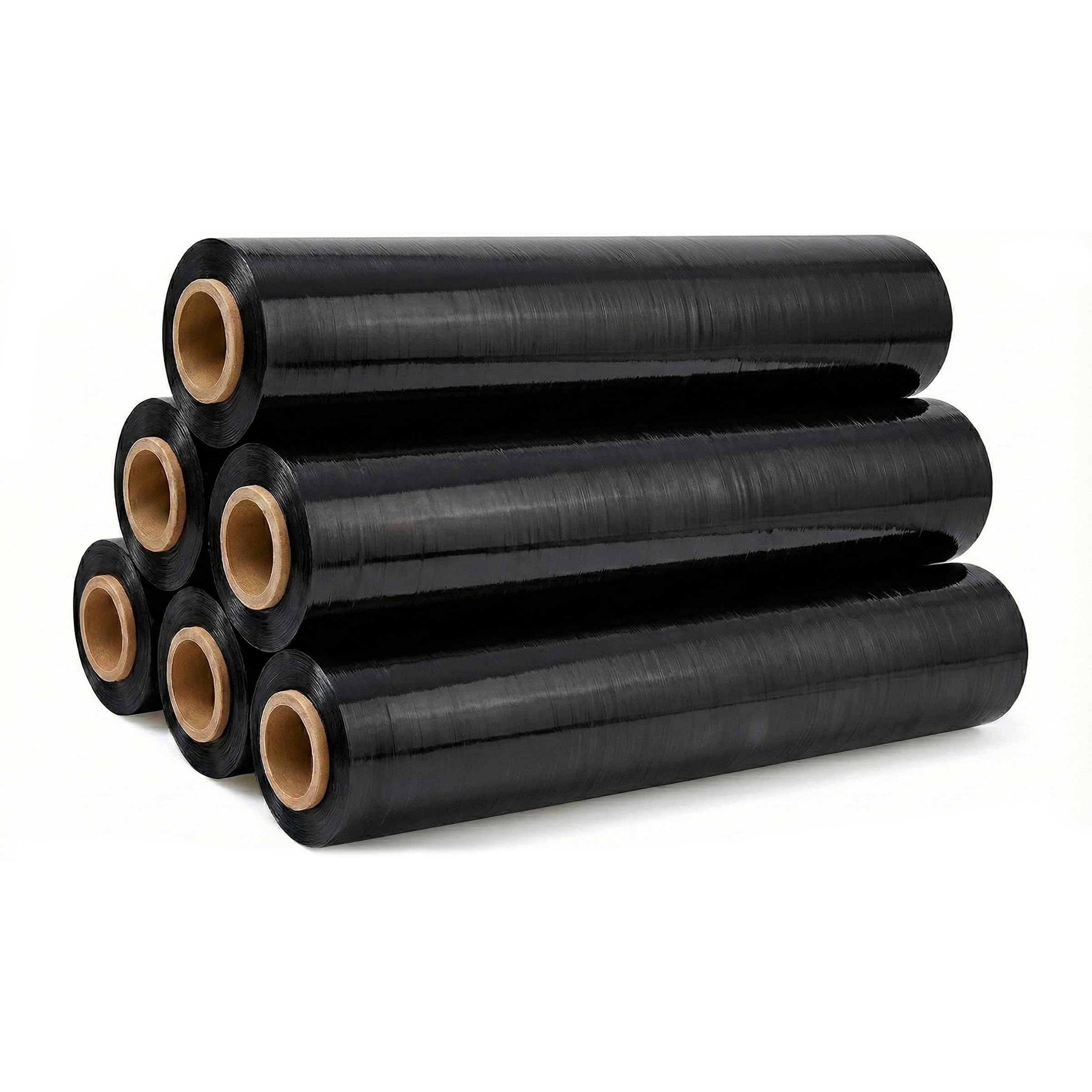 Stretchfolie Schwarz Folie zum Verpacken Möbelfolie Blickdichte Wickelfolie & Verpackungsfolie für Lager Versand und Umzug Strechfolienrolle Palettenfolie 6 Rollen Handstretchfolie 50cm 2,5kg