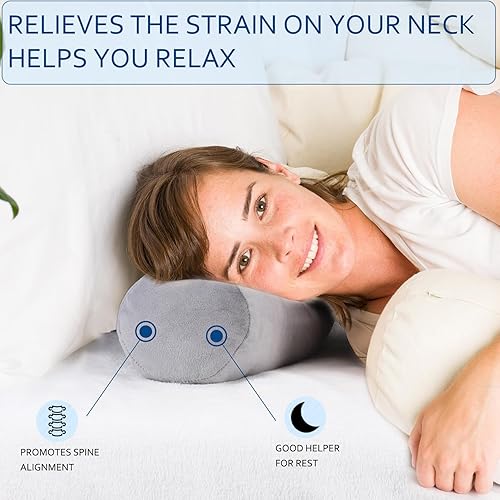 Miniatura 5 de Anti Cellulite Health - Almohada cervical para el cuello, cómodas y altamente resistentes, almohadas de cuello redondo para dormir, almohada de gran