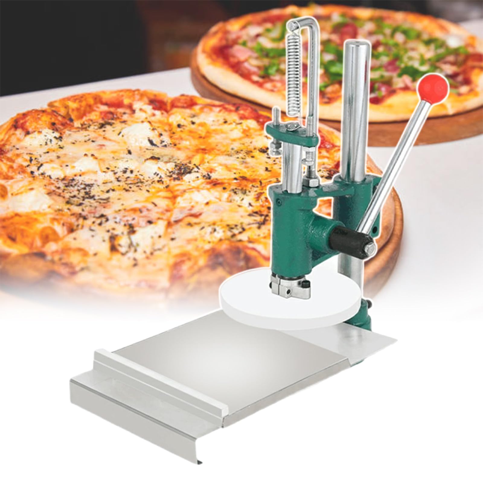 Sfogliatrice per Impasto per Pizza, Macchina per Formare La Pizza Manuale, Piastra di Trazione in Acciaio Inossidabile, per Pizza, Pane E Pasta, Pressatura Manuale,16cm