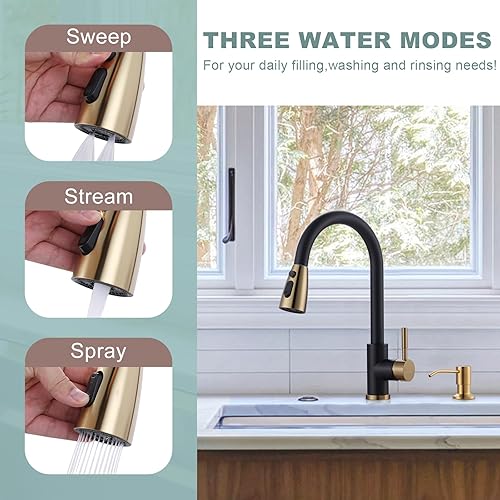 Miniatura 8 de WOWOW - Grifo de cocina y filtro de agua, grifo de fregadero de cocina de acero inoxidable con grifo de agua potable para ósmosis inversa o sistema