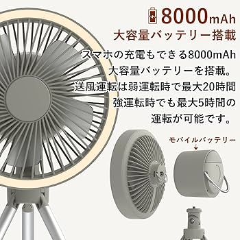 Amazon | [山善] モバイル 扇風機 13cm 卓上 小型 ポータブル