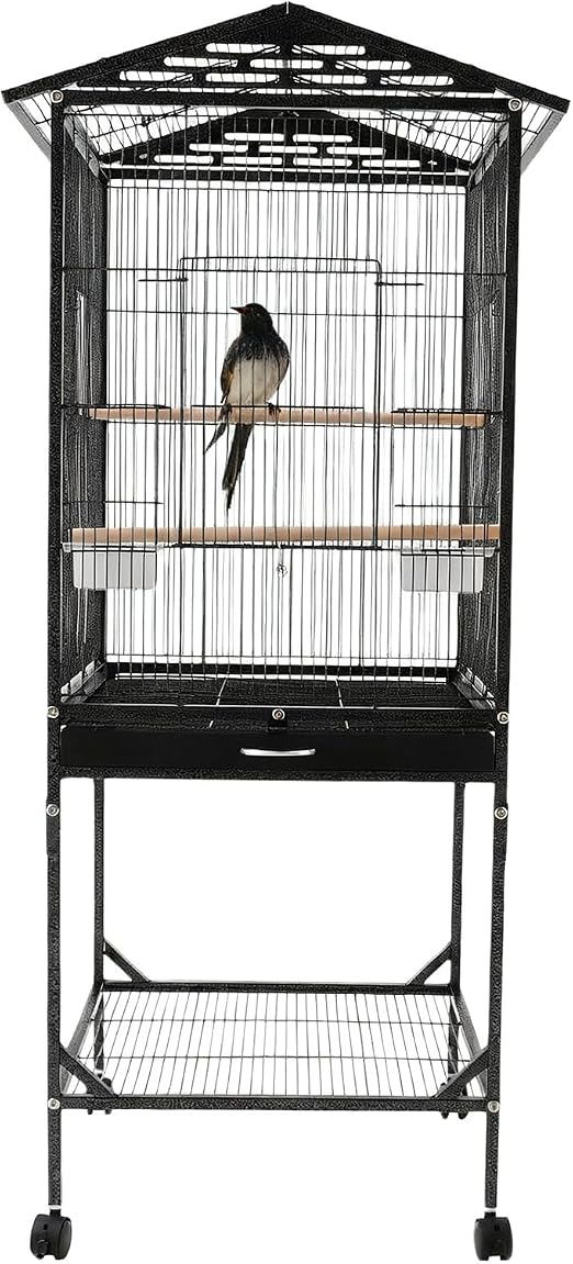 Photo inspiration: Amazon Com Large Bird Cage Movable Pet Bird Flight Cages Photo Inspiration