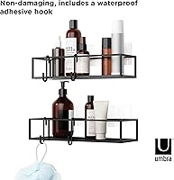 Vista 3 de Umbra Cubiko - Juego de cubos de ducha, color negro (paquete de 3)