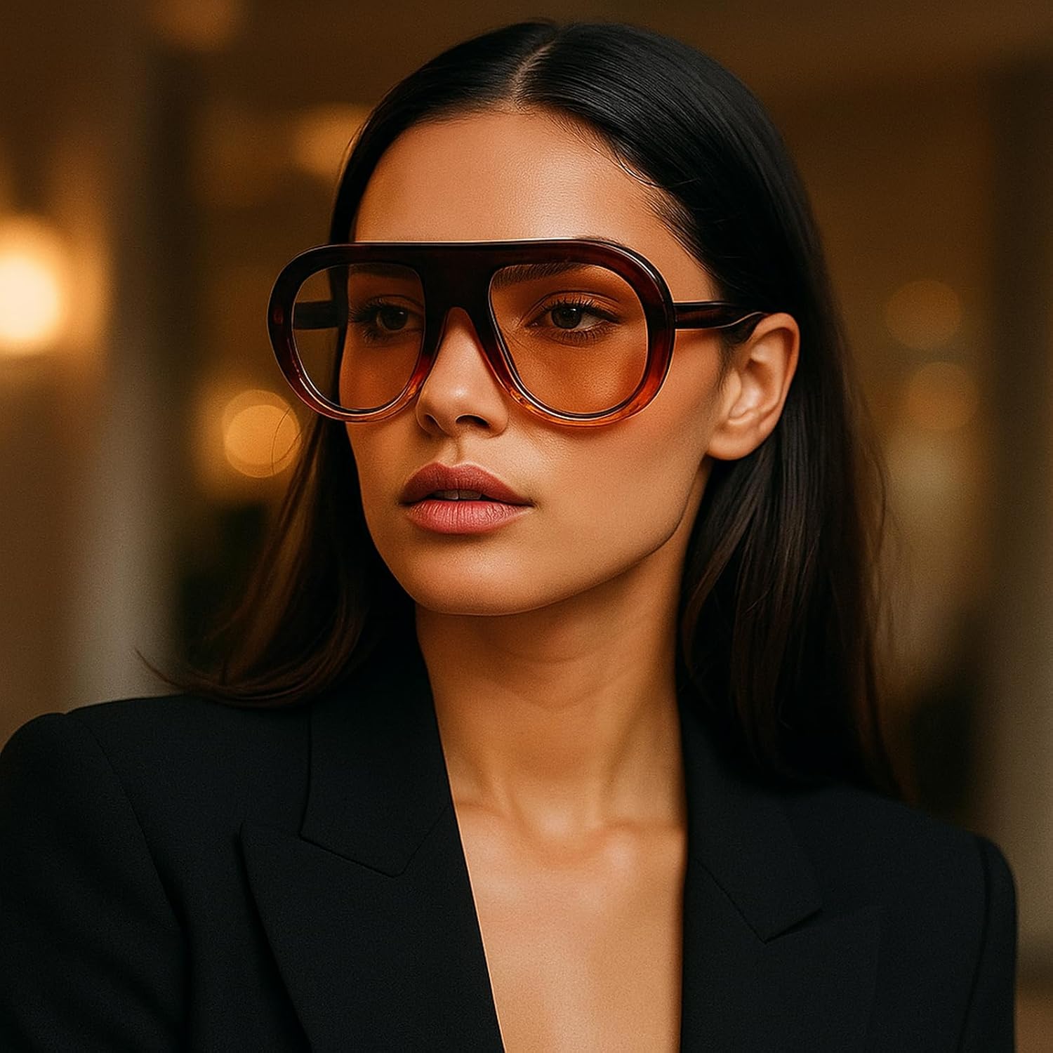 Popular Fashion Pilot Sunglasses Women Retro Chunky Designer Men Punk Gradient Shades UV400 Oversized Sun Glasses - Image 3