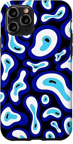 Miniatura 28 de Funda para iPhone 15 Pro Evil Eye Turkish Groovy Swirl Pattern Good Vibes