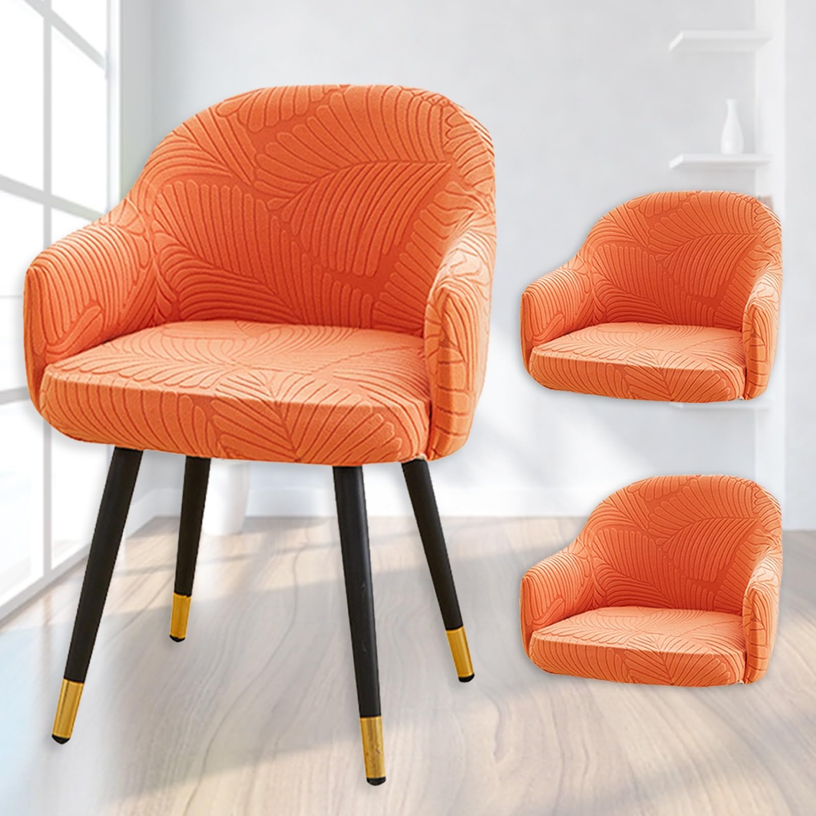 Coprisedia elastici per sedie da ufficio e sala da pranzo, 3 pezzi, elastiche, decorazione per casa e cucina, protegge i mobili, facile da pulire
