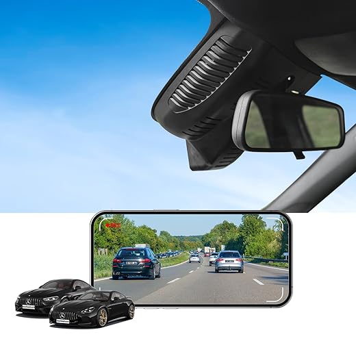 OEM-Style Dash Camera for 2022-2025 Mercedes-Benz C-Class C300 Sedan Coupe Cabriolet, 4K Wireless Dash Cam, Night Vision, WiFi & App, Parking Mode, 64GB Card