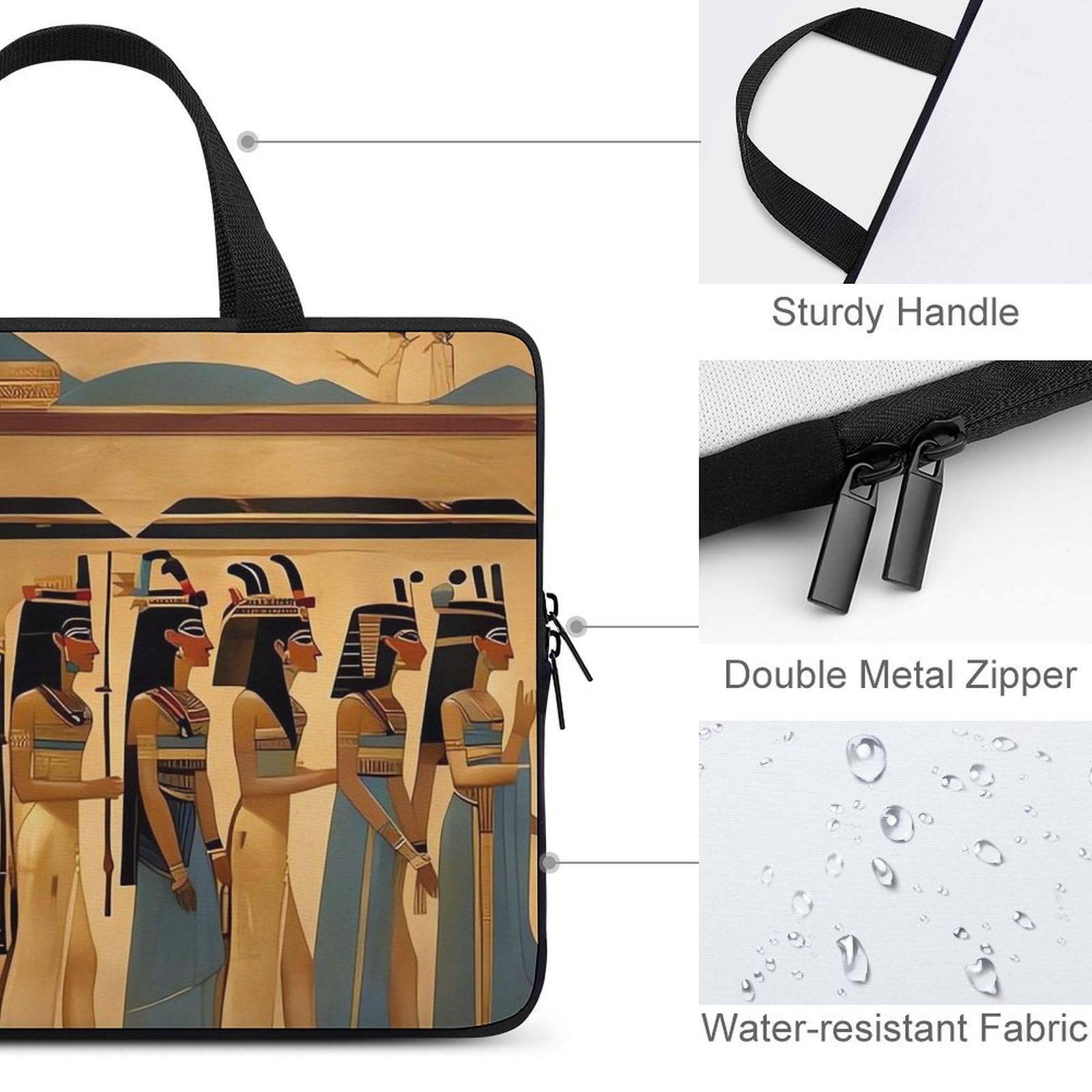 Custodia per laptop da 17 pollici, ultra sottile, leggera e impermeabile, in neoprene resistente, con cinghia da polso
