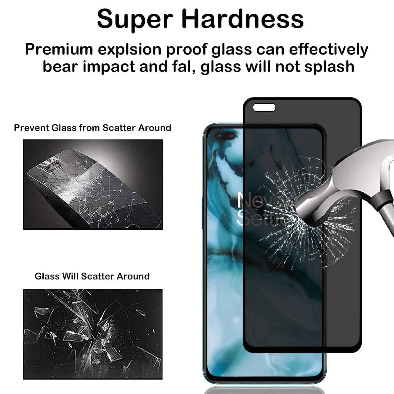 Pellicola Privacy VacFun Per OnePlus Nord - Protezione Schermo In TPU (Non Vetro) - Antispionaggio E Autocurativa