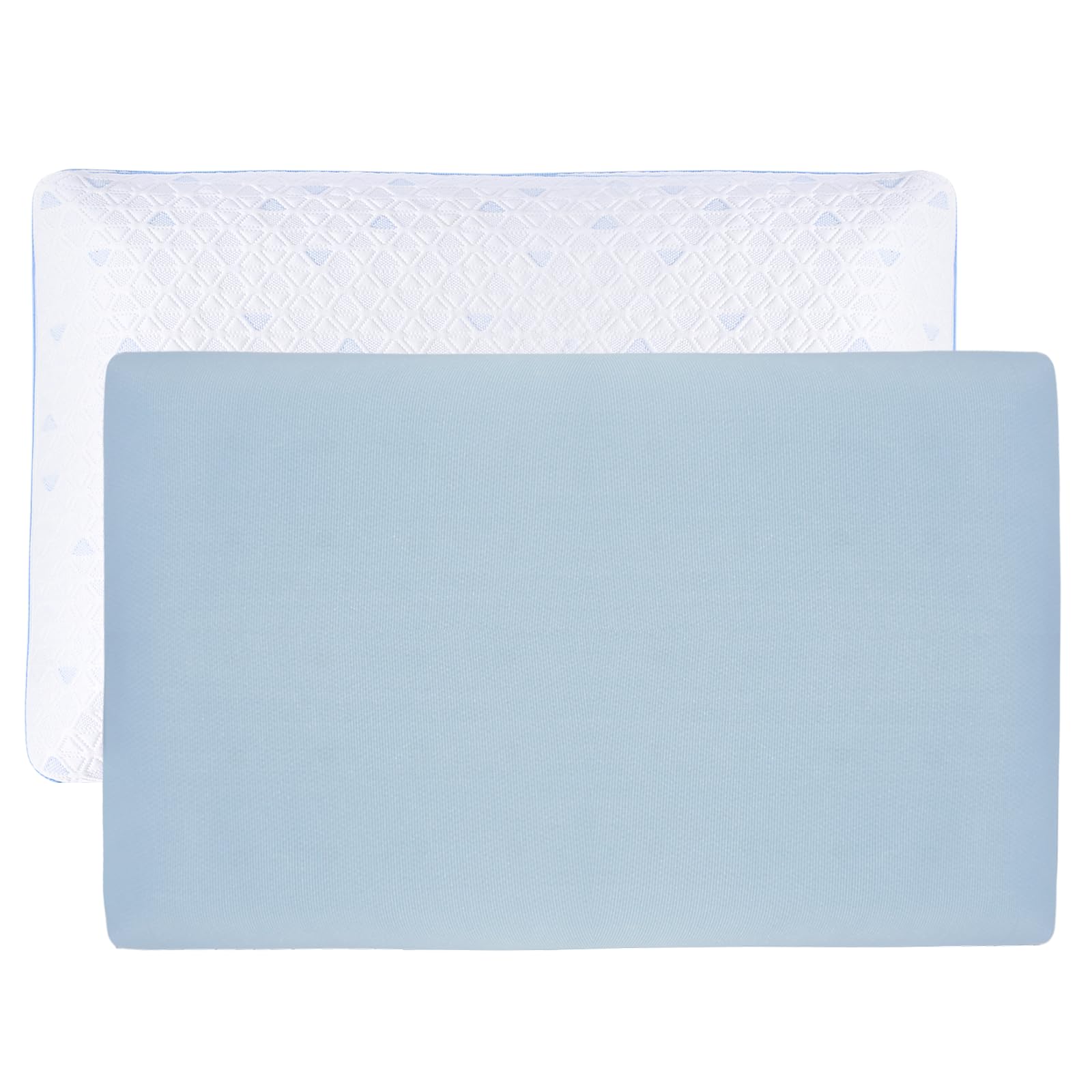 Children and Youth Memory Foam Double-Sided Pillow with Washable Pillowcase for Sleeping 19 7X 11 8x3 5 with