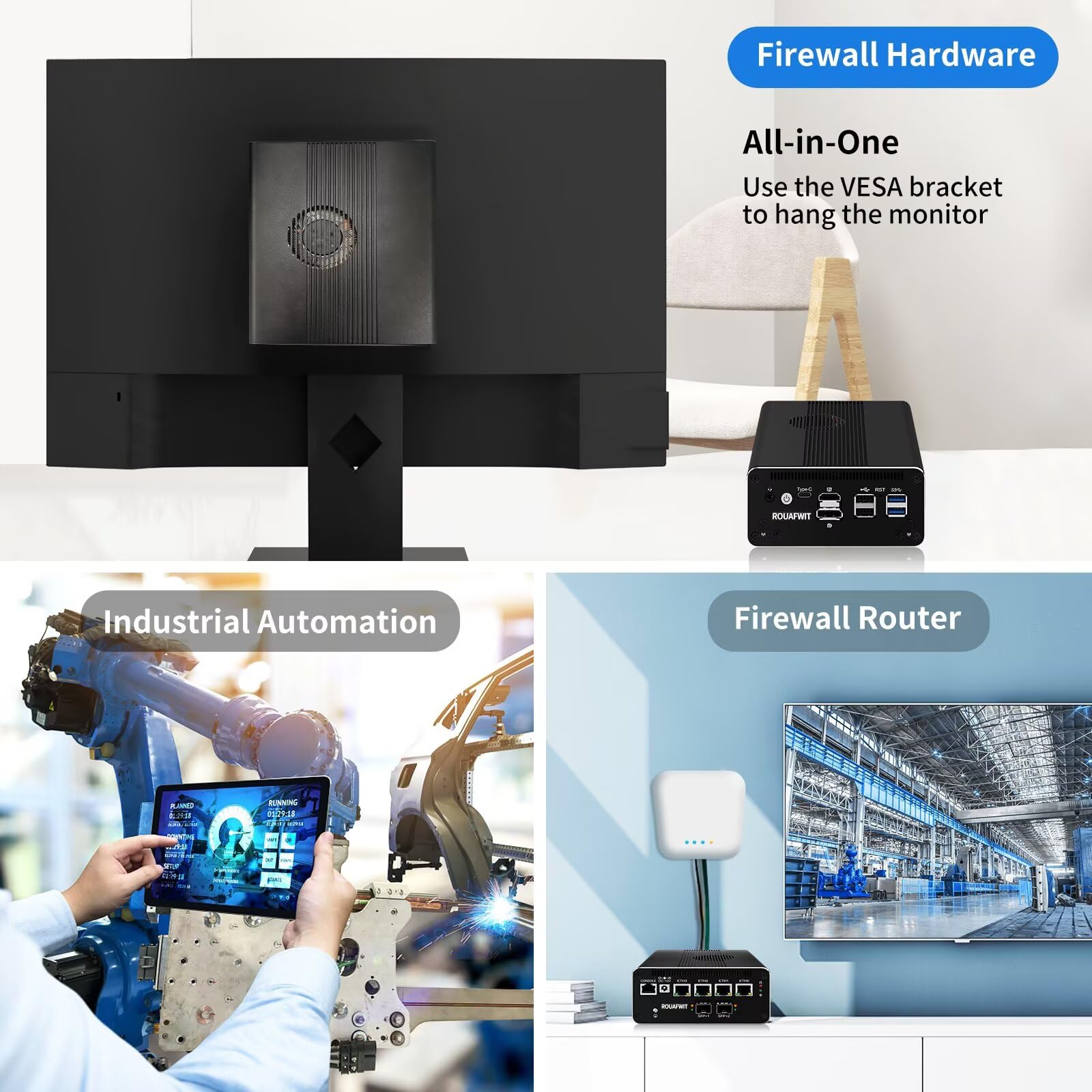 Firewall Mini PC Pentium 7505, 2x 10GbE SFP+, 4x 2.5GbE LAN, Barebone