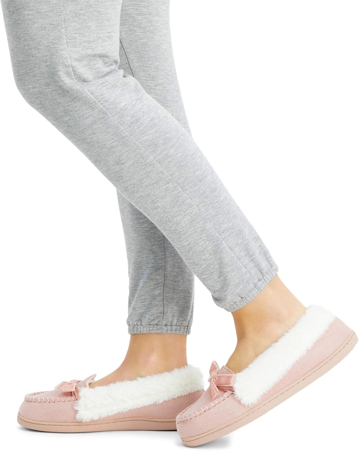 Jessica Simpson Women's Micro Suede Moccasin Indoor Outdoor Slipper Shoe