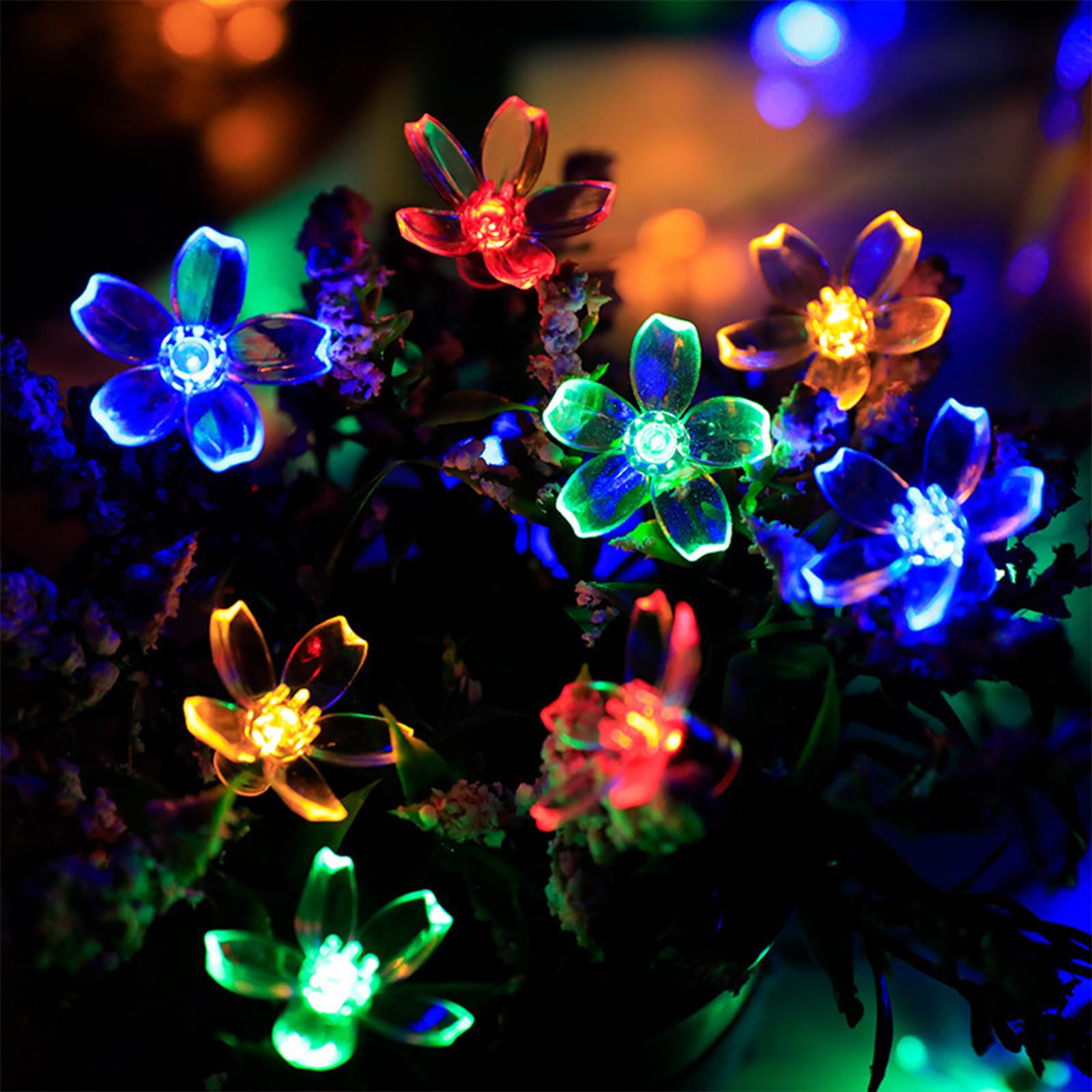 KOBOKO Lichterkette Blumen,3M 20LED Blumen Lichterkette, Kirschblüten Lichterketten Batteriebetrieben,Kirschblüten Deko Lichter,Dekorative Lichter für Garten,Hochzeit,Innen,Außen,Terrasse, Partysdeko