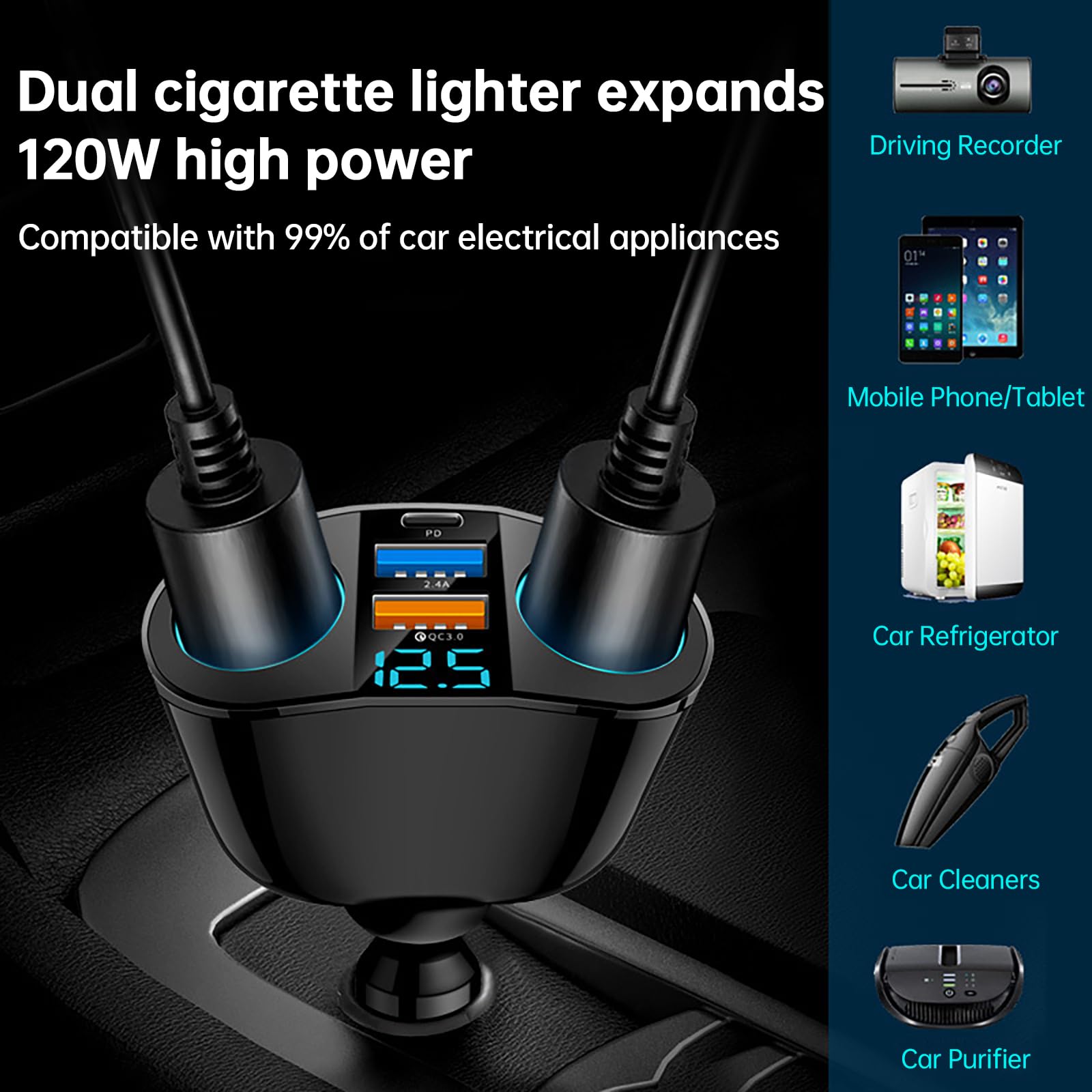 apple carplay cigarette lighter plug in Amazon.com: EOYAA Car Charger for Carplay Screen Mini Cigarette Lighter :  Automotive