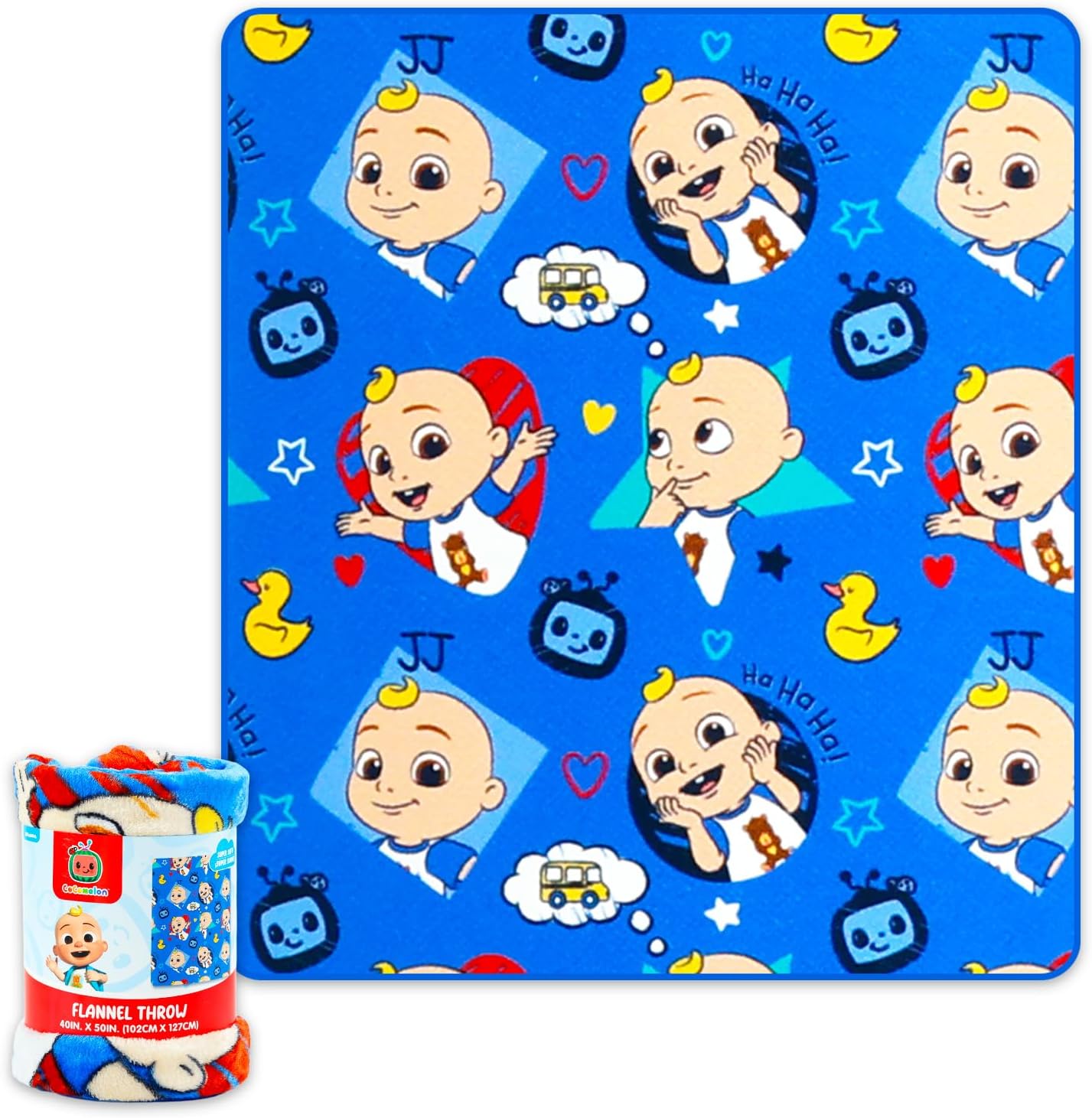Cocomelon Blanket Set - Bundle with Soft Fleece Blanket Plus Stickers, More for Kids, Adults, Children | Cozy Cocomelon Fleece Throw 40" x 50”