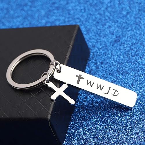 Miniatura 5 de WUSUANED Joyería religiosa WWJD Cruz Brazalete Brazalete Brazalete Primera Comunión Regalo