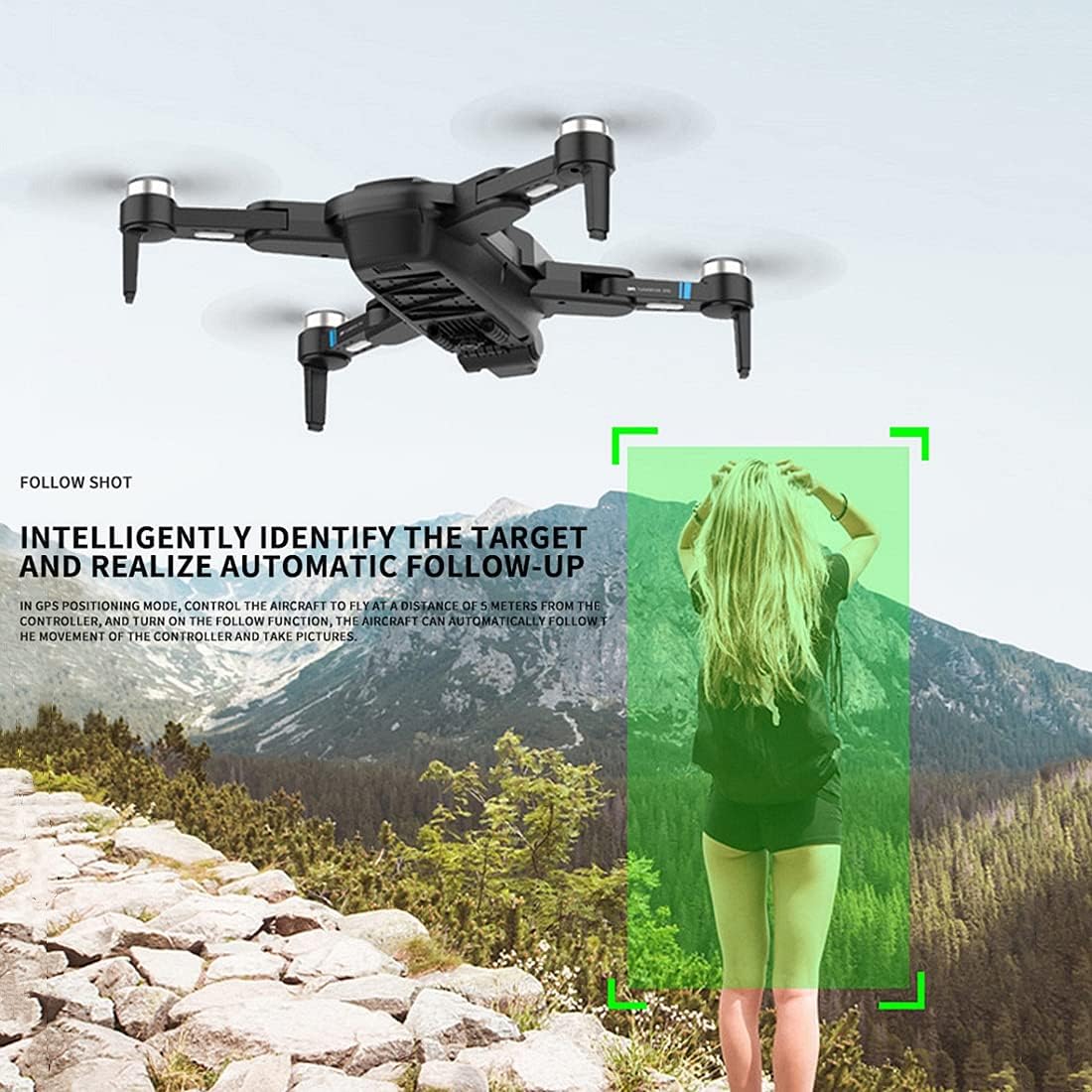 GPS Drone with 6K Camera for Adults RC Quadcopter with 5G FPV Live Video for Beginners 2 Batteries and Carrying Case Auto Return Home Follow Me Control Waypoint Fly