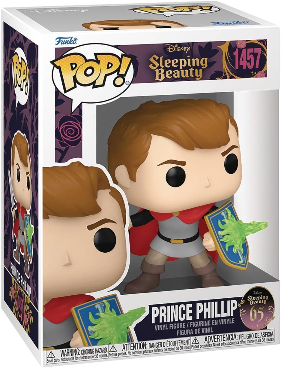 POP Disney: Sleeping Beauty 65th Anniversary - Prince Phillip Funko Vinyl Figure (Bundled with Compatible Box Protector Case), Multicolor, 3.75 inches