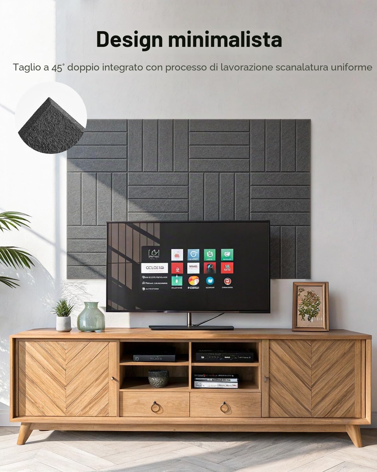 Soundsbay Pannelli Fonoassorbenti Autoadesivi 18 Pezzi Nero 30x30x0.9cm | Poliestere per isolamento acustico, per un efficace trattamento un design elegante delle, Pannello fonoassorbente