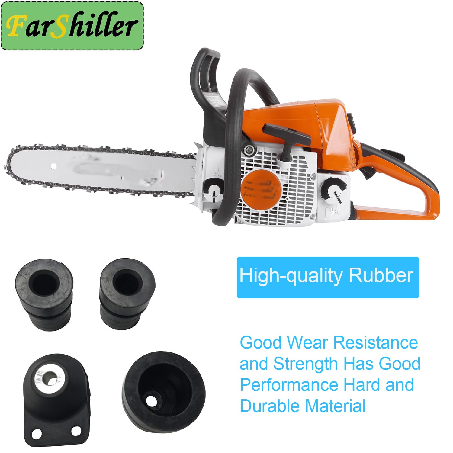 Kettensägen-Puffer-Set Für STIHL 038, MS380, 381 – 4 Stück, Ersetzt 1122-790-9905, 1121-79099