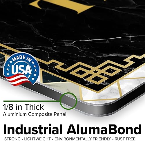 Miniatura 239 de My Sign Center - Letrero personalizado, 11 colores de fuente, 13 estilos de fuente, 4 opciones de agujero, 22 tamaños, 8 x 32 pulgadas, sin óxido,