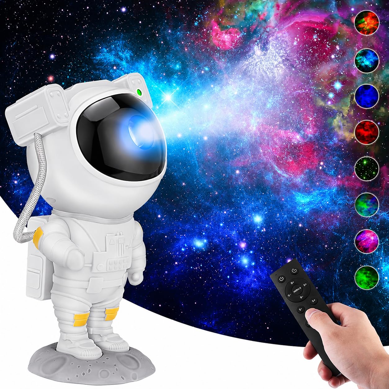 One94Store Night Lamp, Astronaut Galaxy Projector Night Light, with Remote Control Timer 360 Adjustable Kids Astronaut Led Lamp for Baby Adults Bedroo...