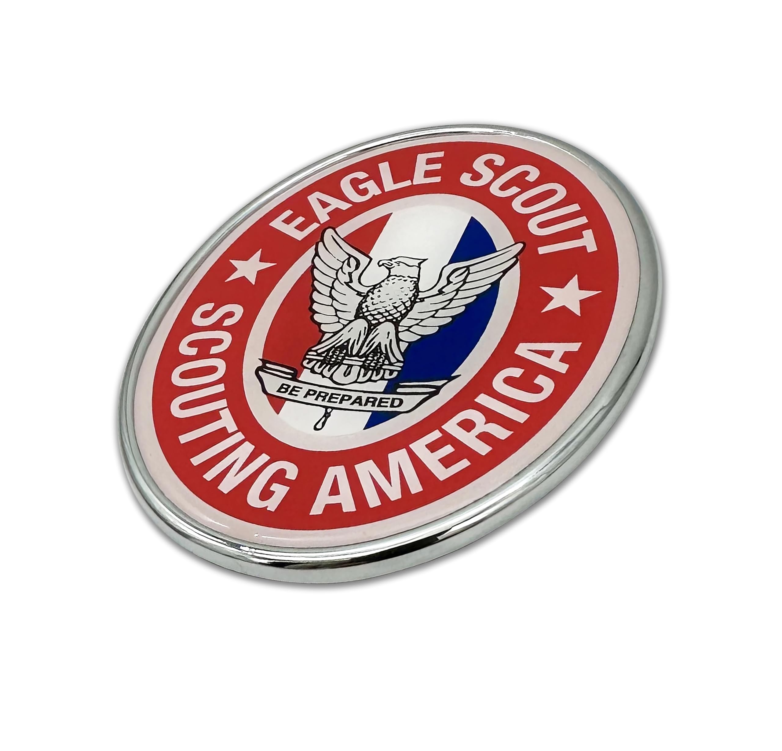Elektroplate Officially Licensed Eagle Scout Metal Auto Emblem for Cars, Trucks, and All Auto | Universal Fit at 2.5" x 3.1" | Weatherproof
