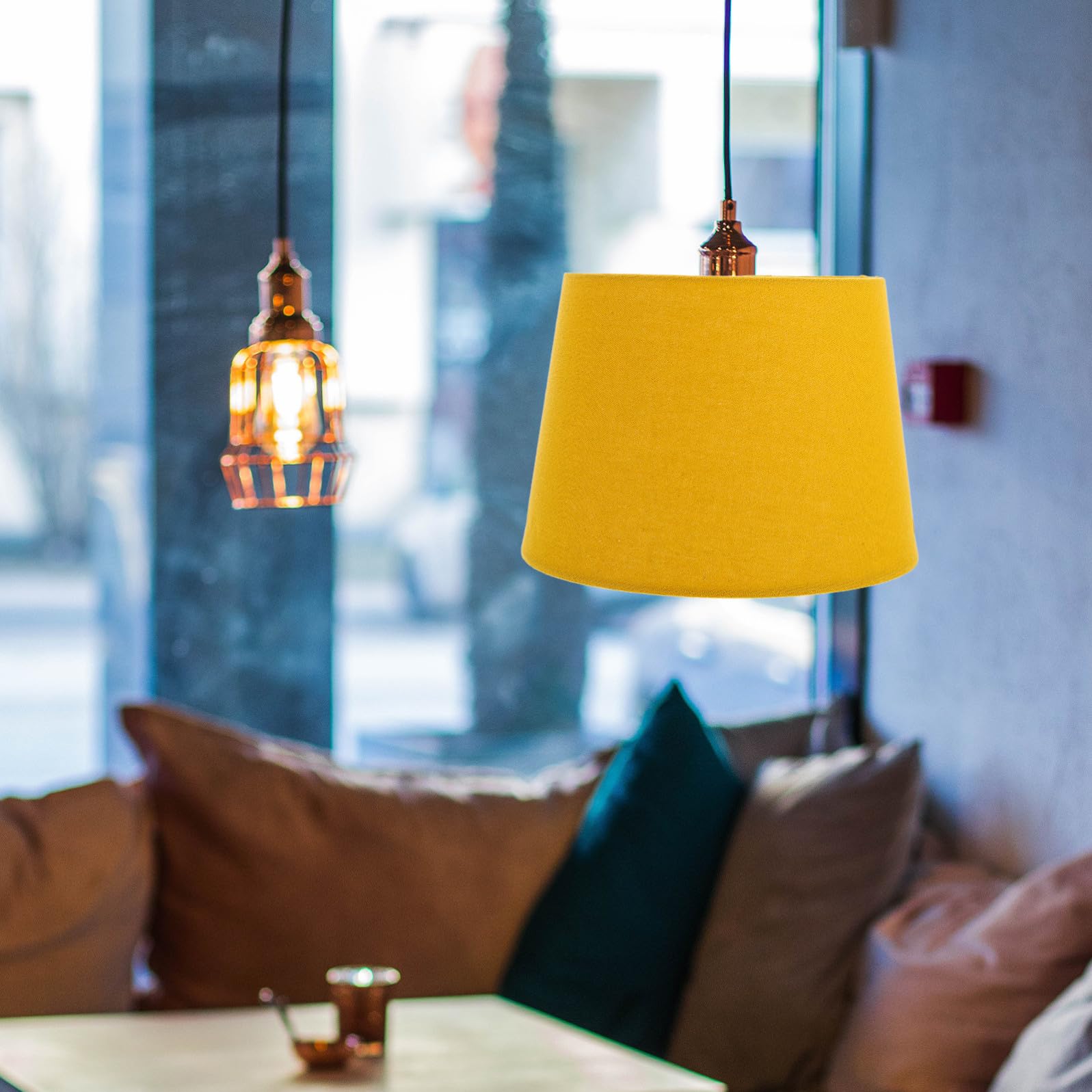OSALADI Lampenschirm Lampenschirme Für Tischlampen Lampenschirme Für Stehlampen Lampenkopf Gelb Verstellbares Metall