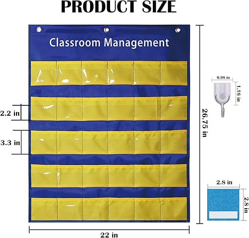 Miniatura 2 de Tabla de bolsillo para organización de pared preescolar, tabla de comportamiento para tareas de asistencia a clases, suministros de enseñanza para
