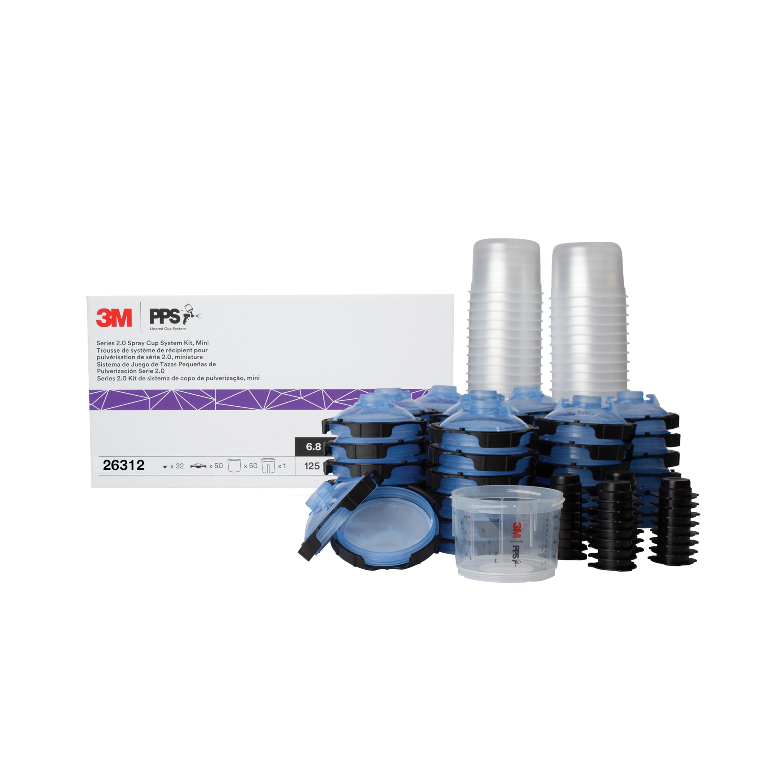 Amazon.com: 3M PPS 2.0 Spray Gun Cup Kit, 26312, Midi, 13.5 Ounces