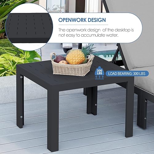 Miniatura 689 de NICESOUL 7 Piece White Powder-Coated Aluminum Patio Furniture with Fire Pit Table, 29 Inch Extra Wide Outdoor Sectional Sofa for 6, High-End Heavy