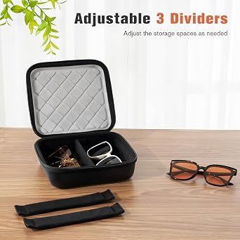 ProCase Hard Shell Travel Sunglasses Organizer, Portable Multiple Glasses Case for Travelling