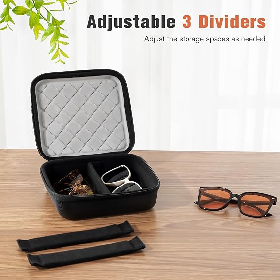 ProCase Hard Shell Travel Sunglasses Organizer, Portable Multiple Glasses Case for Travelling
