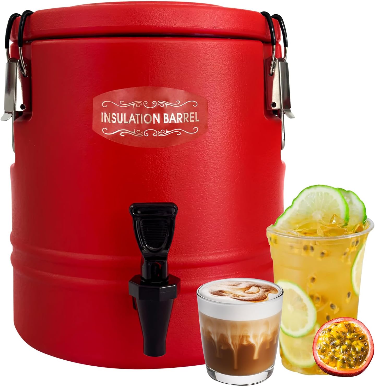 3.5Gallon Insulated Hot Beverage Dispenser, 304 Stainless Steel Hot Water & Coffee Dispenser, Large Capacity Portable Drink Cooler Jug for Parties, Camping, Sports Events
