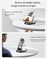 Vista 4 de Cargador inalámbrico para Samsung, estación de carga inalámbrica 3 en 1 para Samsung Galaxy S25 Ultra/S24 Ultra/S23/S22/Note 20/Z Flip 7/Fold 6
