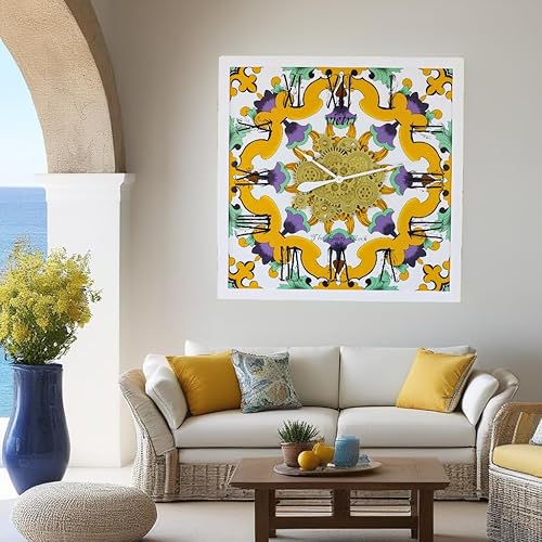 Vista 200 de The Gears - Reloj de pared con engranajes móviles (Vietri, redondo de 36 pulgadas)