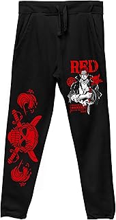 One Piece Luffy 3 Japanese Anime Winter Sweat Pants (Black, XL)