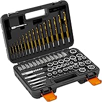 Vista 10 de Juego de 40 piezas de extractor de pernos y tornillos con juego de brocas de cobalto de mano izquierda, herramienta de extracción fácil para pernos