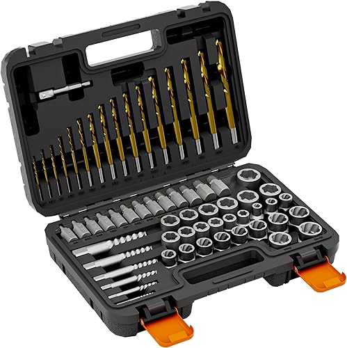 Miniatura 9 de Juego de 5 piezas de extractor de pernos de servicio pesado, herramienta de extracción de tuercas de rueda de impacto de 1/2" de transmisión