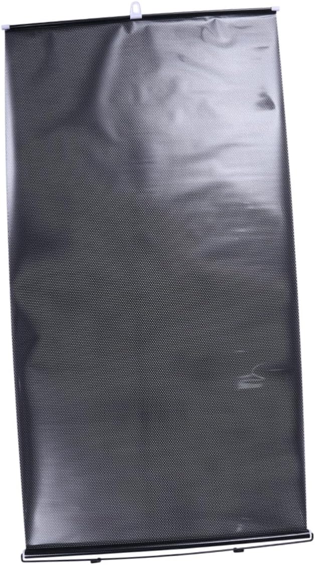 2 Set Retractable Sun Shade Curtain for Car Side Window Black PVC Roller Blinds Heat-Blocking Privacy Screen Easy Install Vehicle Window Shade Protector