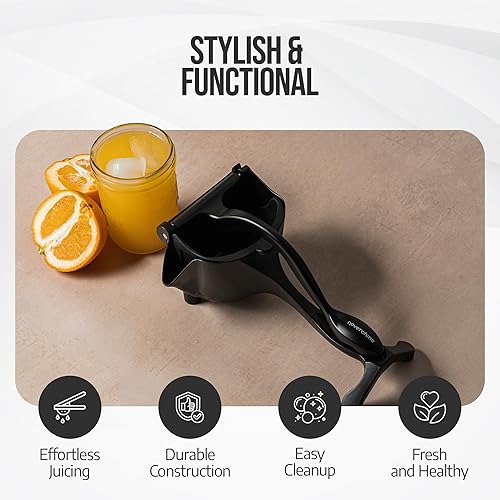 Miniatura 3 de Lemon Sqeeuzer Exprimidor manual de mano Exprimidor de prensa de cítricos para jugo de naranja fresca, limón, lima, granada Exprimidor de limón de