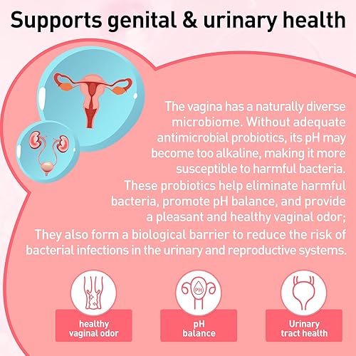 Miniatura 6 de XKQ Probiótico vaginal para mujeres con prebióticos y lactobacilos - Apoya el equilibrio del pH vaginal, la flora saludable y la salud intestinal -