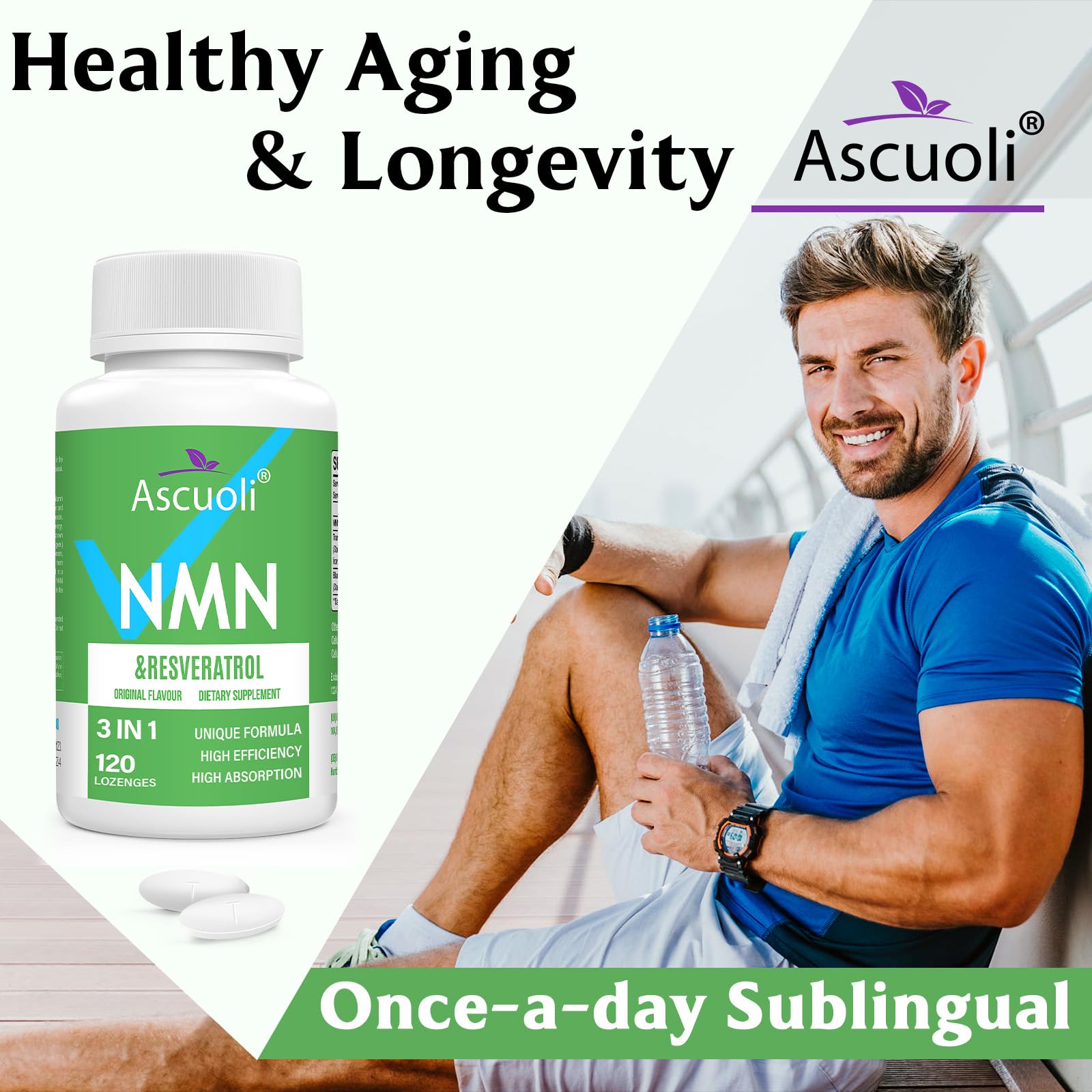 Sublingual NMN Resveratrol Supplement 950mg, 480 Lozenges (480-Day Supply) — Amazon image 8