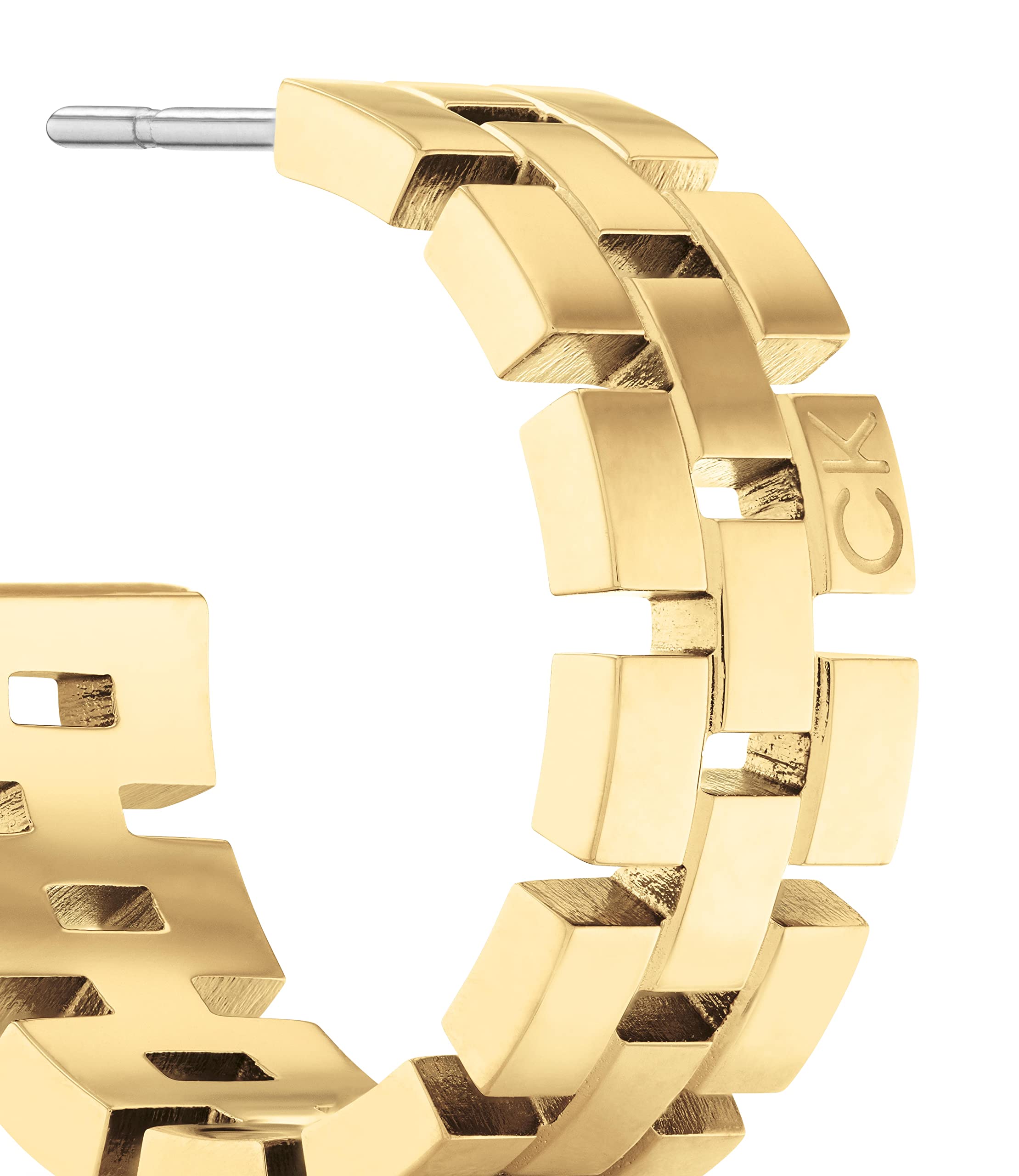 Calvin Klein Hoop Ohrringe für Damen Kollektion GEOMETRIC aus Edelstahl - Erhältlich in Silber oder Gold Version
