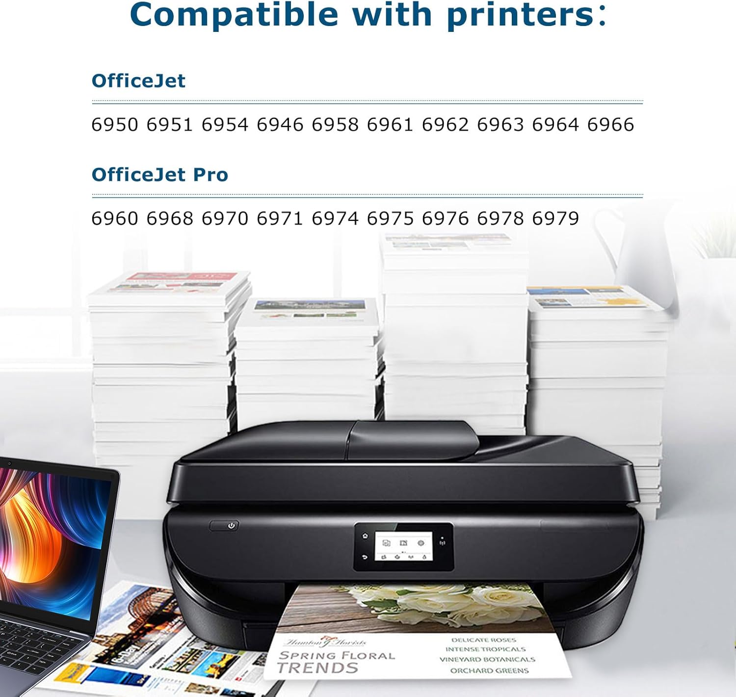 902XL Ink Cartridges Black Color Combo Pack Replacement for 902 XL Printer 6968 6978 for 902XL 902 4-Pack for OfficeJet 6960 6962 6963 6964 6966 6970 6971 6974 6975 6978 6950 6954 6956 6958 6951 6961