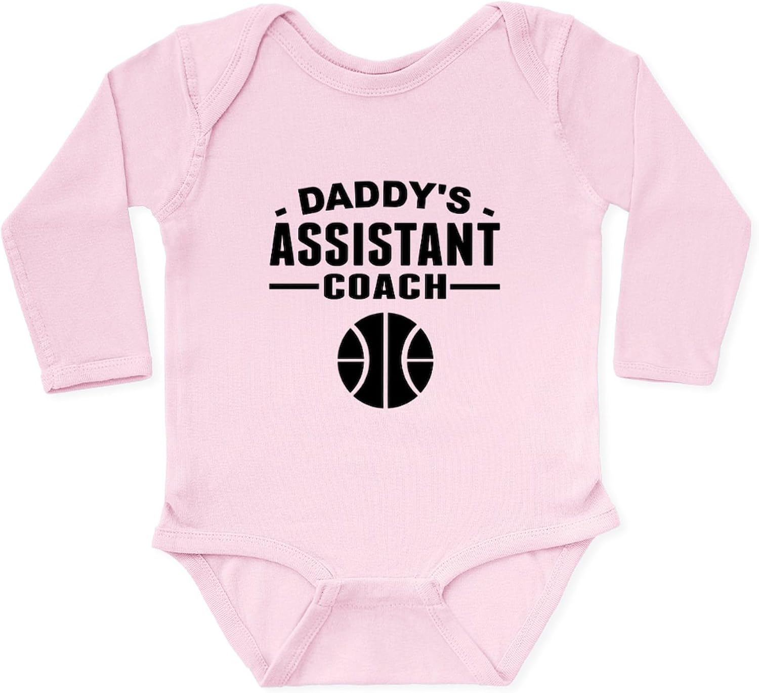 CafePress Daddys Assistant Basketball Coach Body Suit Cute Long Sleeve Infant Baby Bodysuit Romper